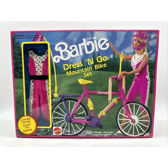 Mattel Other - Mattel 1991 Barbie‎ Dress 'N Go Mountain Bike Set # 7564 NRFB NEW!